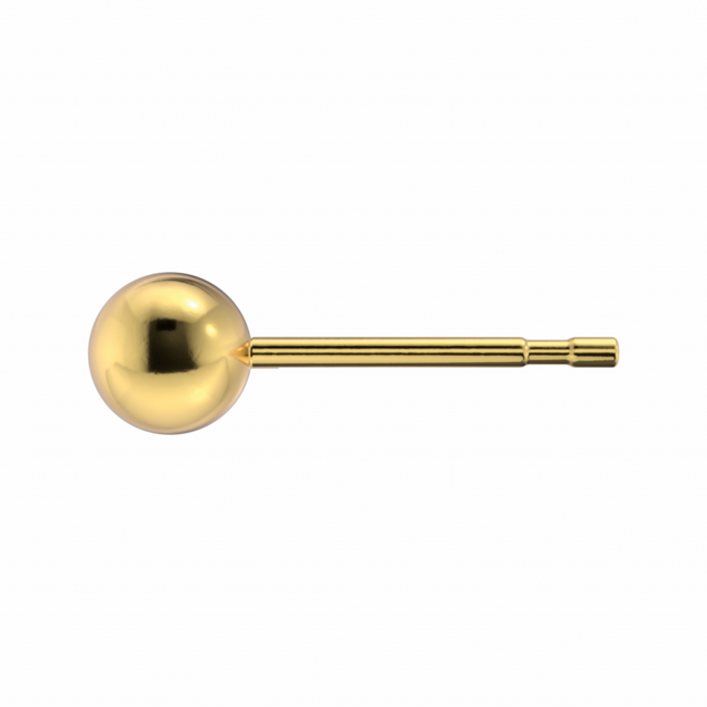 Tiny Tips TT-622 Oorbellen ball - Gold plated - 4mm