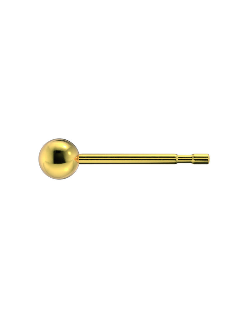 Tiny Tips TT-621 Oorbellen ball - Gold plated - 3mm