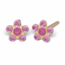 Tiny Tips TT-6023 Oorbellen rose&fuchsia - Gold plated