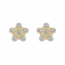 Tiny Tips TT-6004 Oorbellen daisy crystal - Gold plated