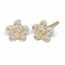 Tiny Tips TT-6004 Oorbellen daisy crystal - Gold plated