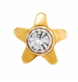 Tiny Tips TT-5014 Oorbellen star zirkonia - Gold plated