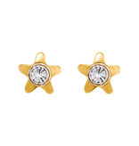 Tiny Tips TT-5014 Oorbellen star zirkonia - Gold plated