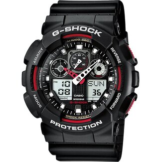 Casio G-Shock CASIO G-Shock GA-100-1A4ER horloge ana/digi zwart/rood