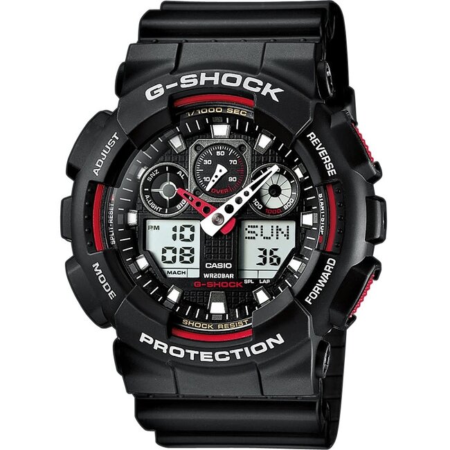 Casio G-Shock CASIO G-Shock GA-100-1A4ER horloge ana/digi zwart/rood