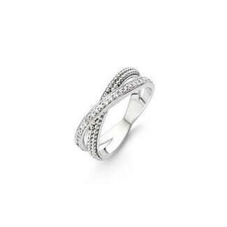 Ti Sento Milano Ti Sento Ring 12020ZI/56 Zilver Gekruist met Zirkonia Maat 56