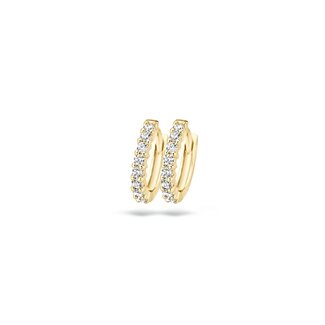 Blush Blush Oorbellen 7134YZI 14k Geelgoud met Zirkonia 1.9mm x 10.8mm