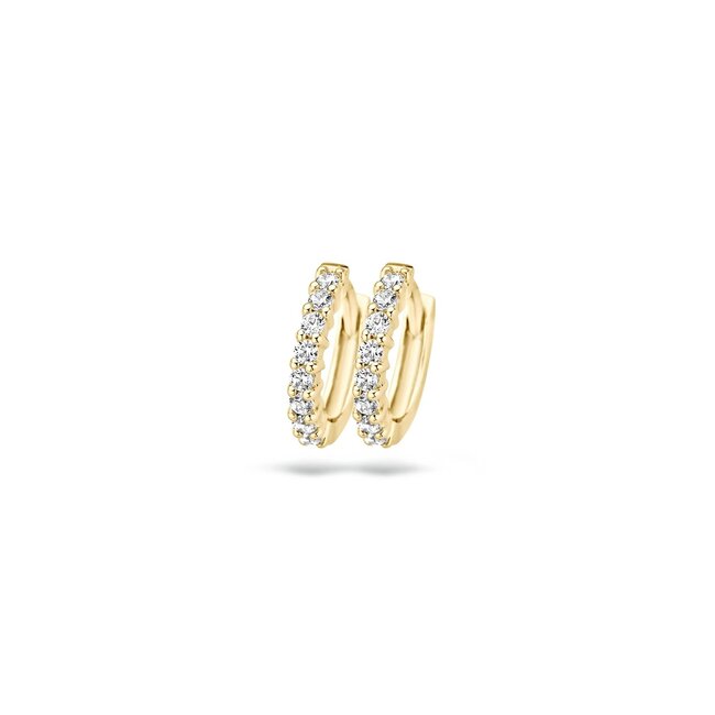 Blush Blush Oorbellen 7134YZI 14k Geelgoud met Zirkonia 1.9mm x 10.8mm