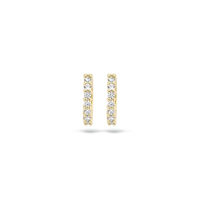 Blush Blush Oorbellen 7134YZI 14k Geelgoud met Zirkonia 1.9mm x 10.8mm