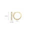 Blush Blush Oorbellen 7134YZI 14k Geelgoud met Zirkonia 1.9mm x 10.8mm