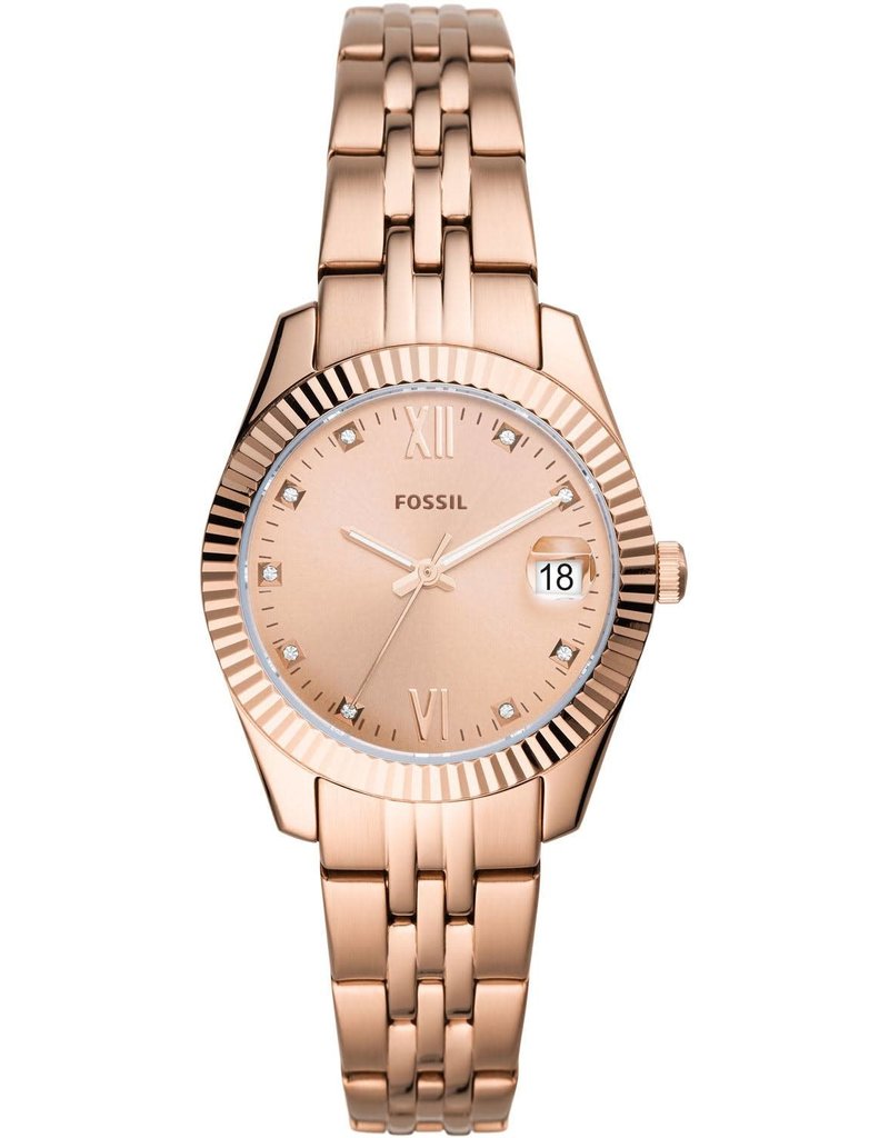 James Dyson Bier Brouwerij ES4898 stalen dames horloge in rose goud plated met rose wijzerplaat met  zirconia - Blinckers Jewels & Watches