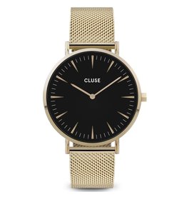 Cluse CLUSE CW0101201014 Boho Chic Horloge -Mesh Gold Black - Ø 38 mm