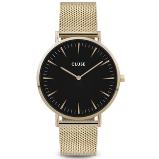 Cluse CLUSE CW0101201014 Boho Chic Horloge -Mesh Gold Black - Ø 38 mm