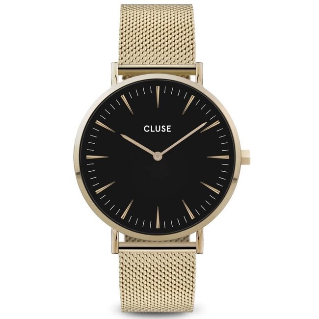 Cluse CLUSE CW0101201014 Boho Chic Horloge -Mesh Gold Black - Ø 38 mm