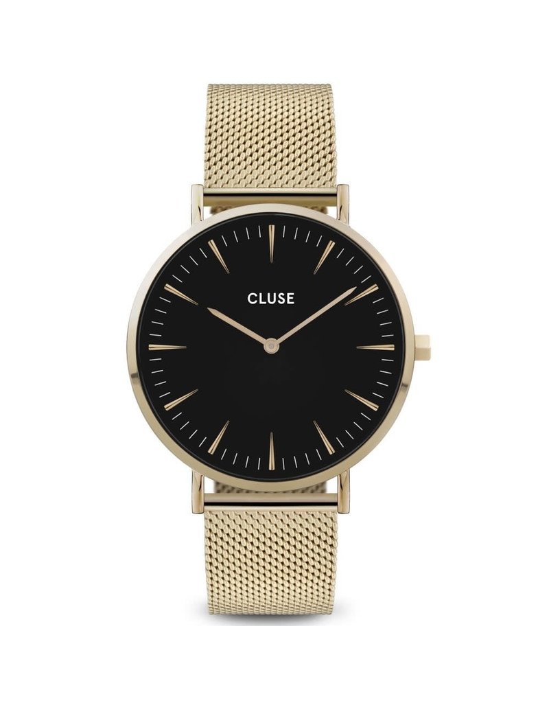 Cluse CLUSE CW0101201014 Boho Chic Horloge -Mesh Gold Black - Ø 38 mm