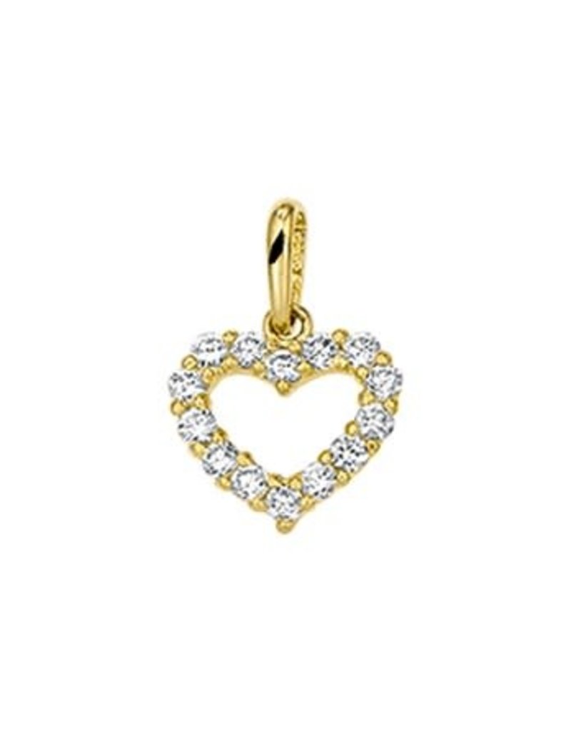 Blinckers Jewelry Huiscollectie Kasius 40.18455 bedel hart goud met zirkonia