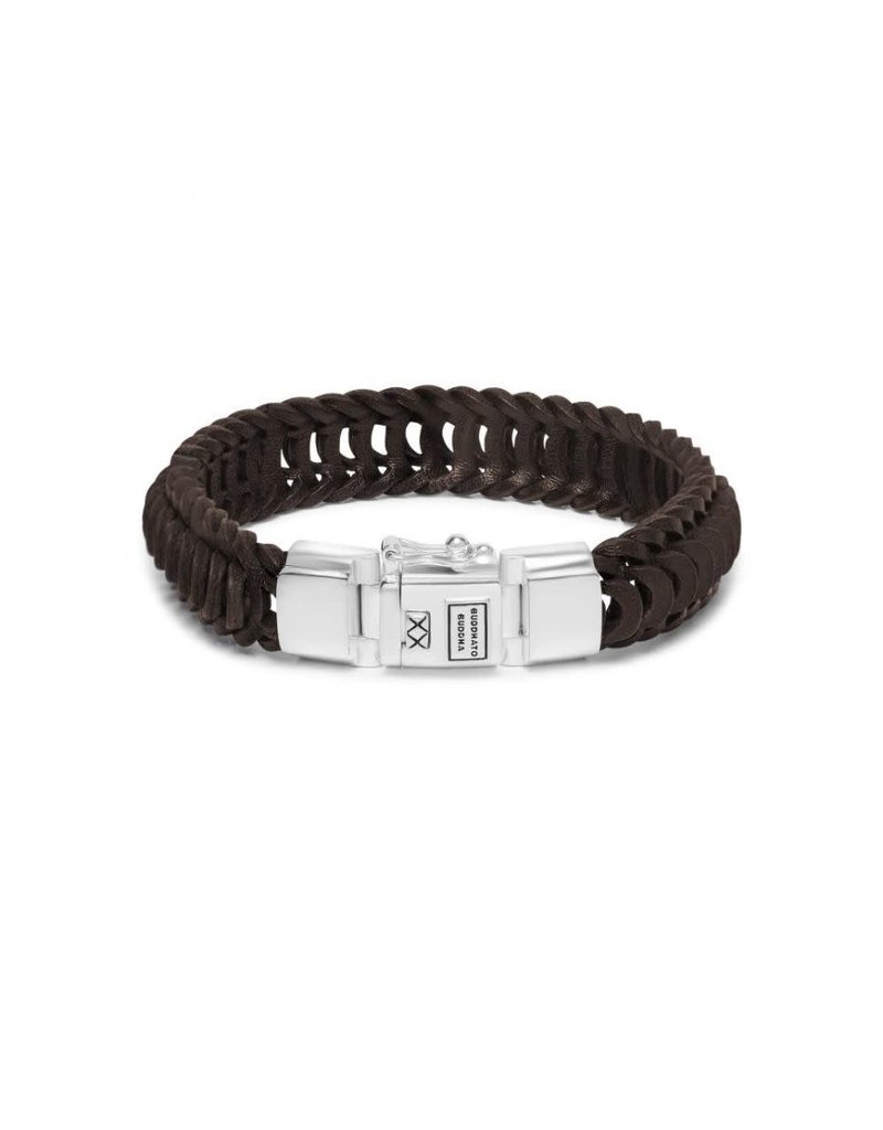 Buddha to Buddha BtoB 122BR F Armband Lars Leer Bruin Maat F