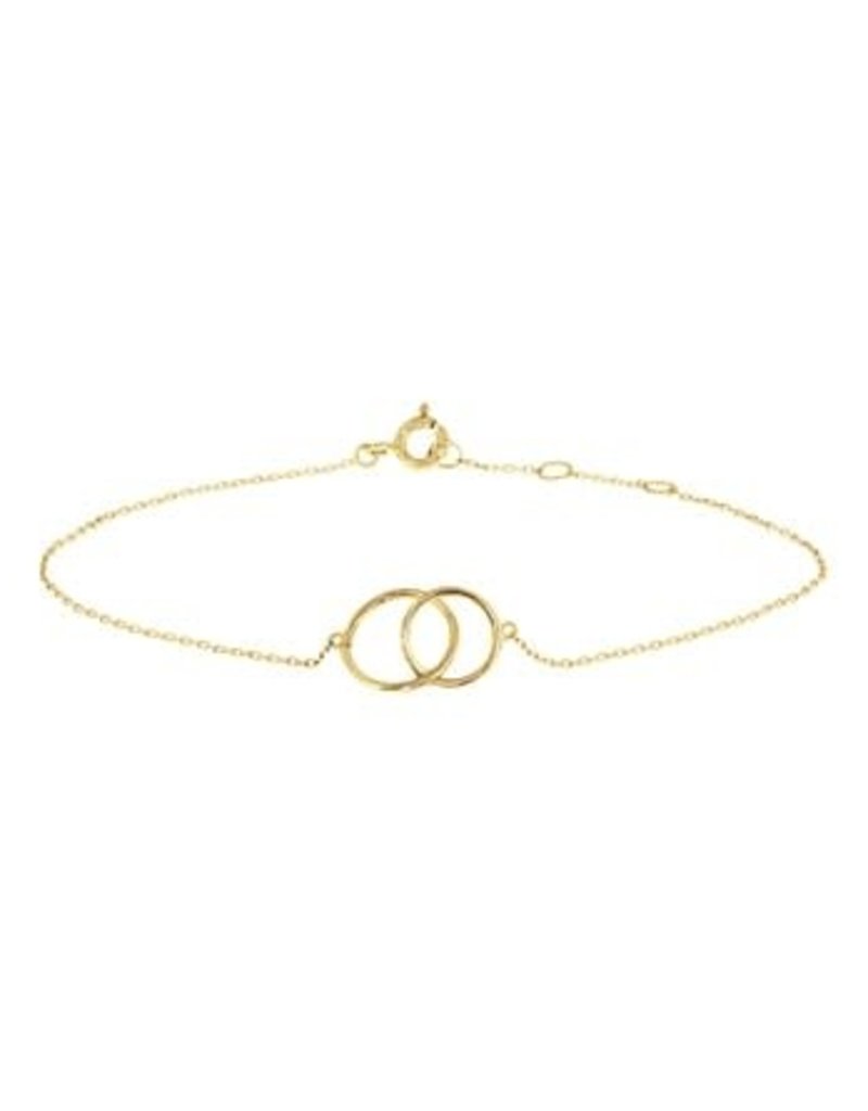 Blinckers Jewelry Huiscollectie BJ 40.18462 Armband 14krt Goud cirkels 18,5 cm verstelbaar tot 16.5 cm