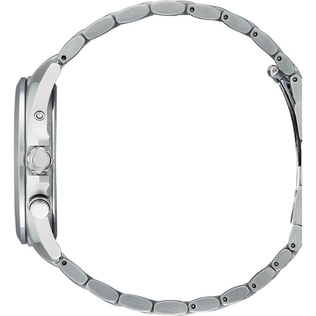 Citizen Citizen Horloge CB0220-85L Staal Eco-drive Radio Controlled Saffierglas 100m Waterdicht met Blauwe Wijzerplaat 42mm