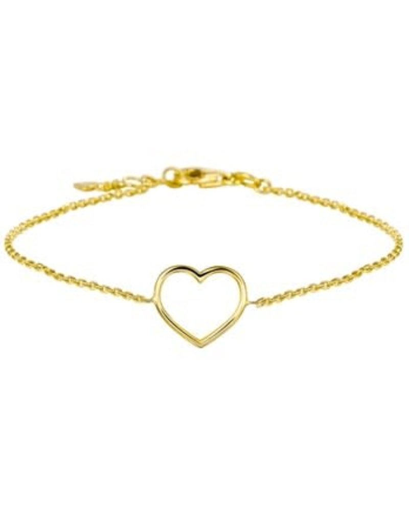 Blinckers Jewelry Huiscollectie 40.18467 Armband 14 krt goud met hart