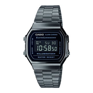 Casio G-Shock Casio Vintage Horloge A168WEGG-1BEF Digitaal Staal Gun Metal 34mm