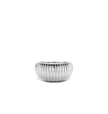 Ti Sento Milano 12217SI/56 Ring zilver ribbel koepelvormig