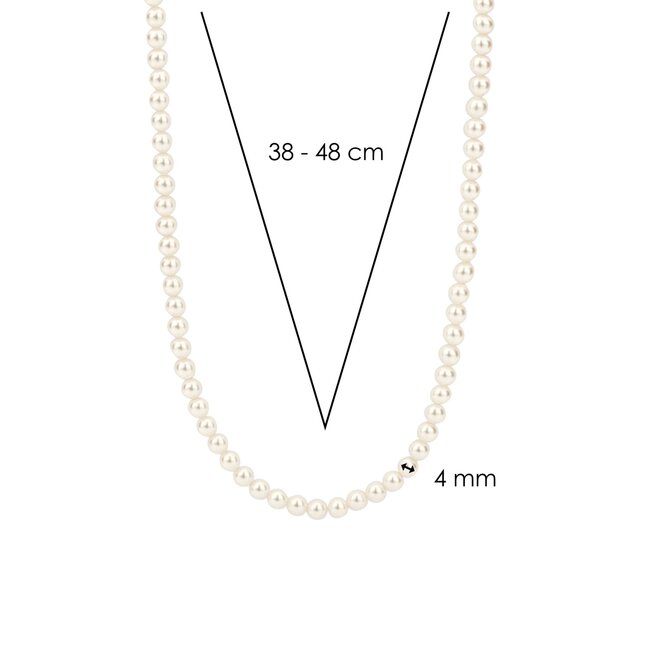 Ti Sento Milano Ti Sento Collier 3916PW/42 Parels in 42 cm met zilveren sluiting