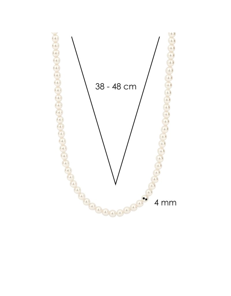 Ti Sento Milano Ti Sento Collier 3916PW/42 Parels in 42 cm met zilveren sluiting