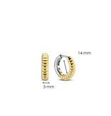 Ti Sento Milano Ti Sento oorbellen 7839SY Creolen zilver verguld met ribbel