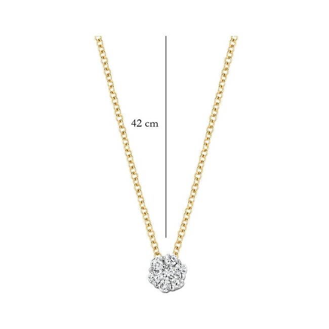 Blush Blush Collier 3602BDI 14k Geelgoud 0,07crt G SI Biljant geslepen Diamant