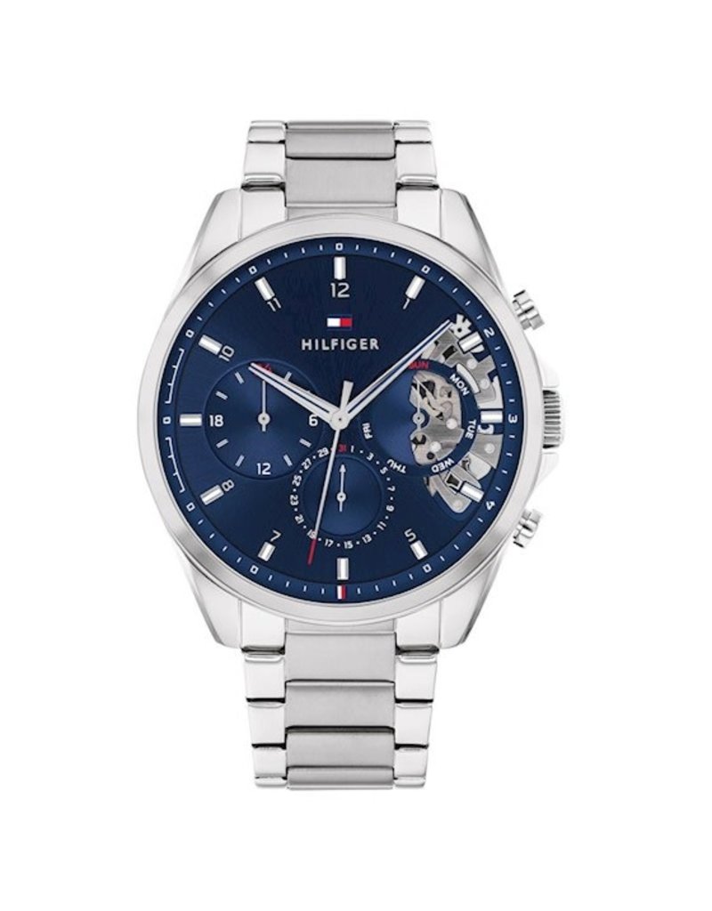 Tommy Hilfiger Tommy Hilfiger Heren Horloge TH1710448 Staal Quartz Chronograaf Baker met Blauwe Wijzerplaat