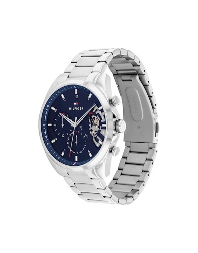 Tommy Hilfiger Tommy Hilfiger Heren Horloge TH1710448 Staal Quartz Chronograaf Baker met Blauwe Wijzerplaat