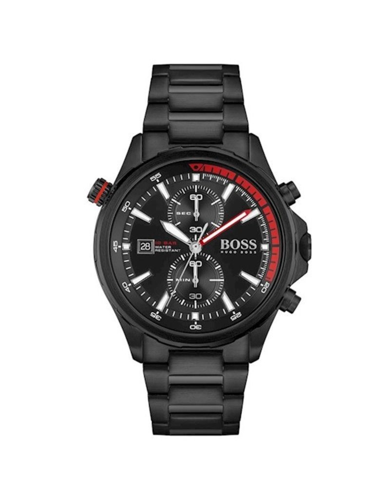 BOSS BOSS Horloge Heren HB1513825 Staal Zwart Chronograaf