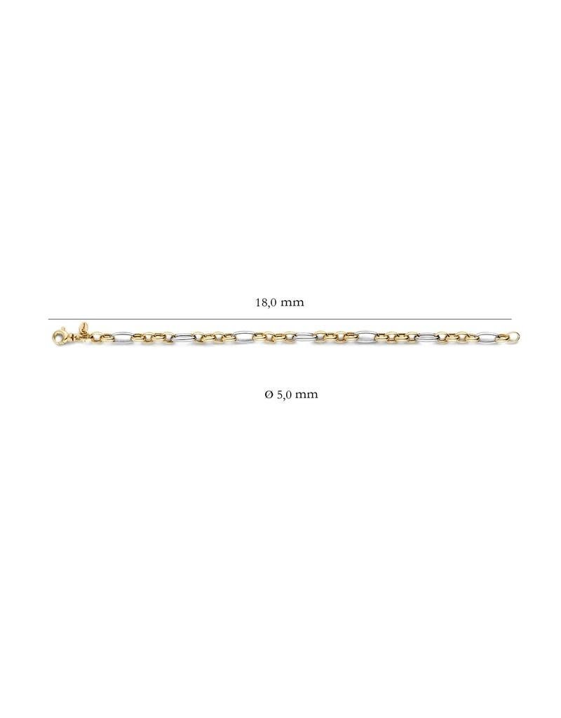 Blush Blush Armband 2177BGO 14k Goud in Bi-color Jassaron Fantasie 18cm