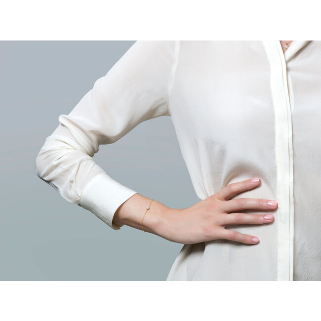 Blush Blush Armband 2166YZI 14k Geelgoud met Briljant geslepen Zirkonia 18cm