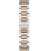 GC GC Dames Horloge Y85002L1MF Staal Bi-color Swiss Made Quartz met Swarovski Steentjes