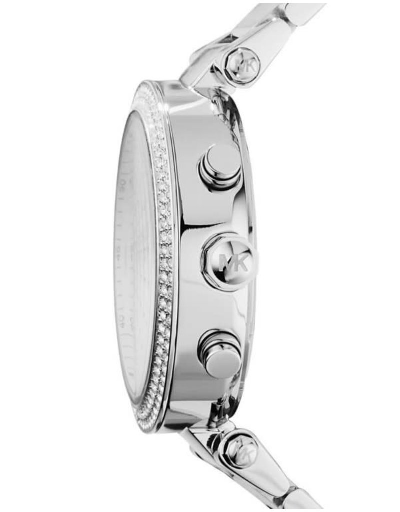 Wakker worden kast gat Michael Korse MK5353 horloge dames staal met zirkonia, stalen band en witte  wijzerplaat - Blinckers Jewels & Watches