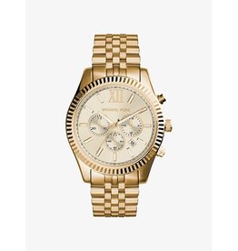 Michael Kors Michael Kors MK8281 horloge dames staal chronograaf goldplated