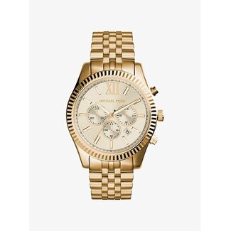 Michael Kors Michael Kors Horloge MK8281 Lexington Staal met Geelgouden Plating Quartz Chronograaf 43mm