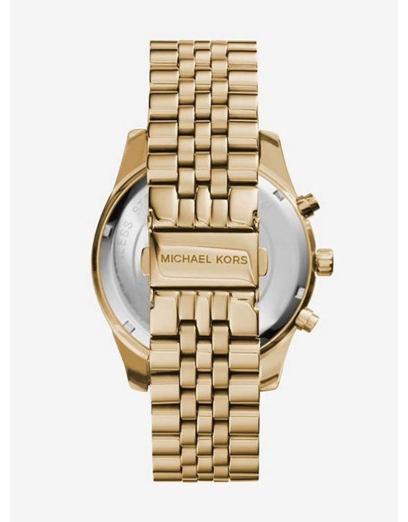 Michael Kors Michael Kors MK8281 horloge dames staal chronograaf goldplated