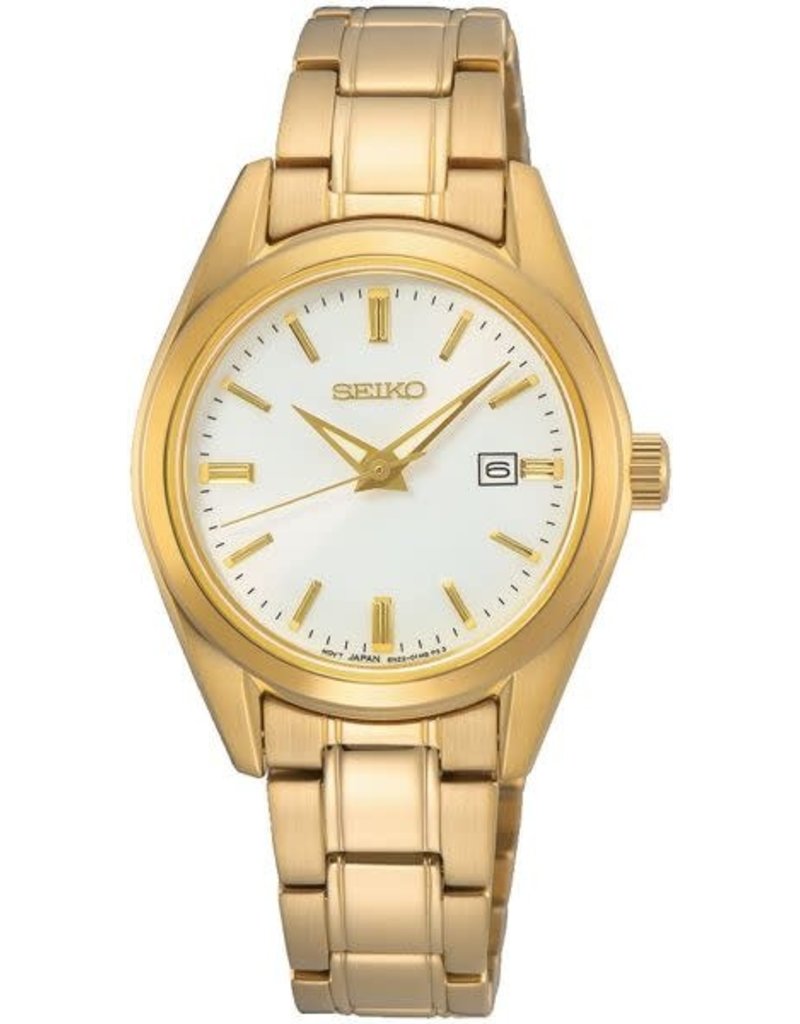 Seiko Seiko Dames Horloge SUR632P1 Quartz Staal met Goldplating