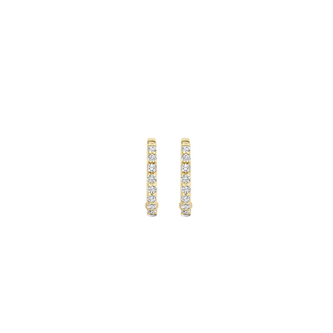 Blush Blush Oorbellen 7268YZI 14k Geelgoud met Zirkonia 1.2mm x 9.8mm