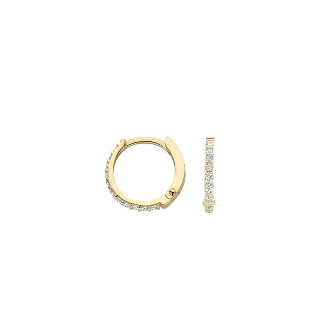 Blush Blush Oorbellen 7269YZI 14k Geelgoud met Zirkonia 1.2mm x 11mm