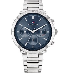 Tommy Hilfiger Tommy Hilfiger Dames Horloge TH1782349 Staal Quartz Chronograaf met Blauwe Wijzerplaat