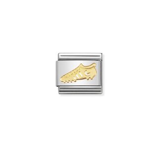 Nomination Nomination Schakel 030106-04 Composable Classis Staal met 18k Geelgouden Voetbalschoen