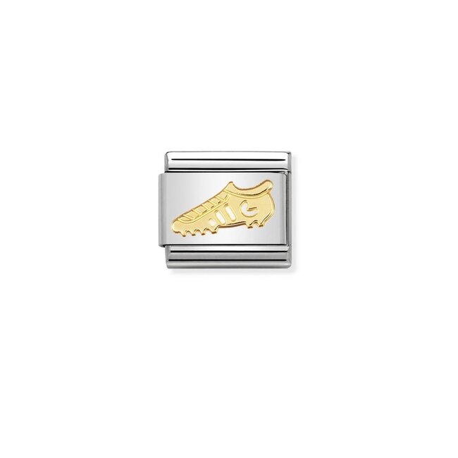 Nomination Nomination Schakel 030106-04 Composable Classis Staal met 18k Geelgouden Voetbalschoen