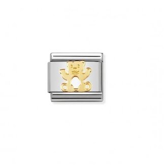 Nomination NominationSchakel 030112-11 Composable Classic Staal met 18k Geelgouden Beer