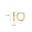 Blush Blush Oorbellen 7217YGO 14k Geelgoud Glad Ovaal 2mm x 14mm