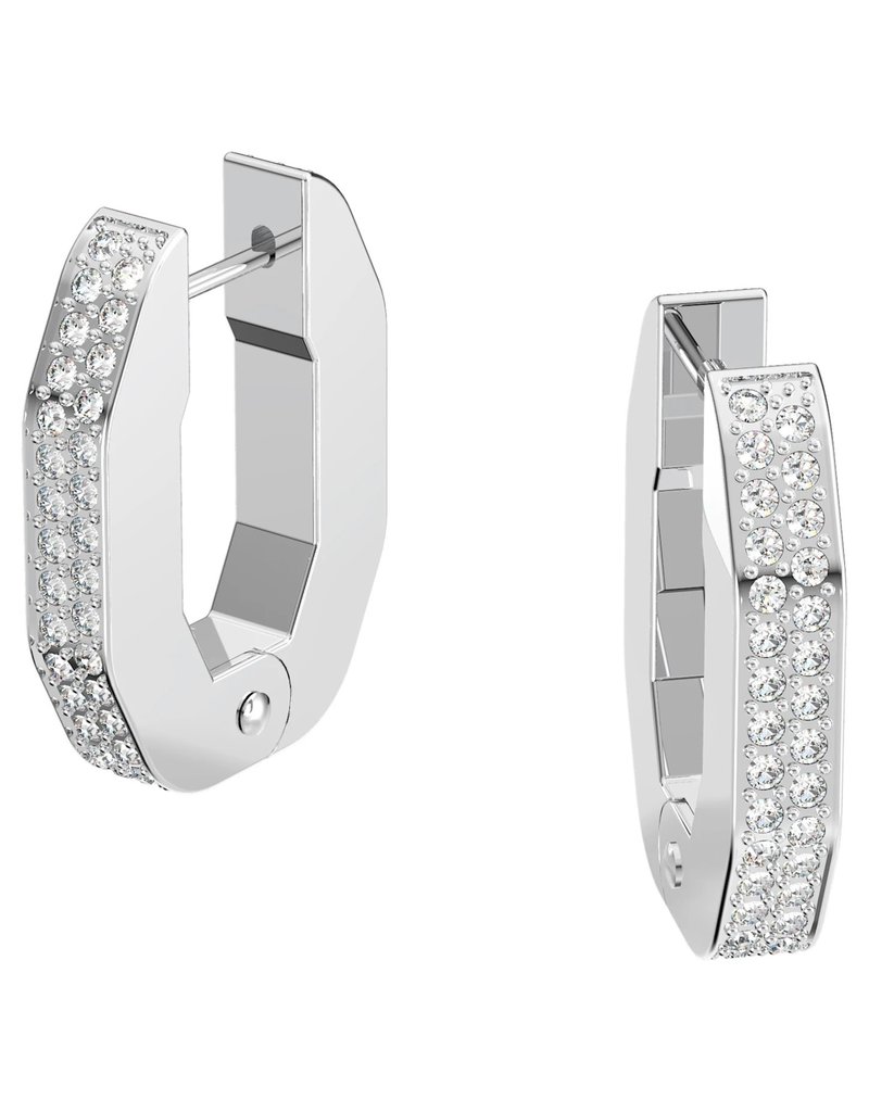 Swarovski Swarovski 5618307 Oorbellen klap creool swarovski metal rodium plated Hoop OCT bezet met swarovski kristallen