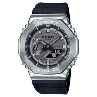 Casio G-Shock Casio G-Shock Horloge GM-2100-1AER Analogg Digitaal Stalen Kast en Zwart Kunststof Horlogeband